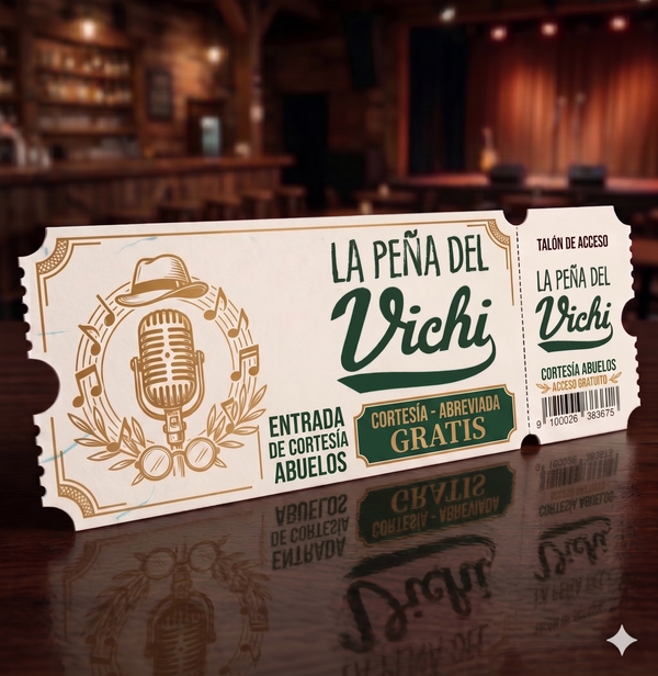 Entrada Cortesía Abuelos "la peña del vichi"